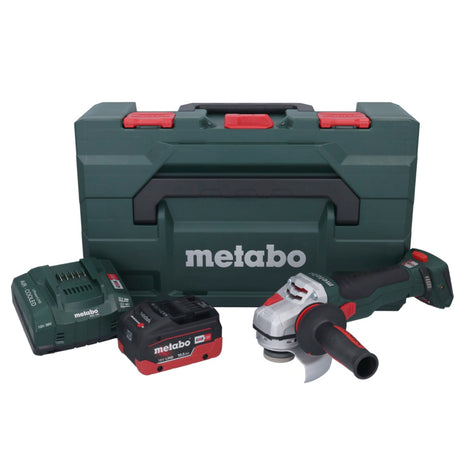 Metabo WB 18 LTX BL 15-125 Quick Meuleuse d'angle sans fil 18 V 125 mm Brushless + 1x batterie 10,0 Ah + chargeur + metaBOX