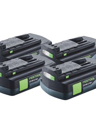 Festool Akku Set 4x BP 18 Li 3,0 C Akku 18 V 3,0 Ah / 3000 mAh Li-Ion ( 4x 577658 ) mit Ladestandanzeige - Toolbrothers