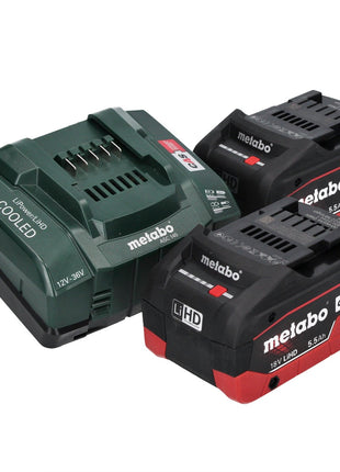 Metabo WPB 18 LT BL 11-125 Quick Akku Winkelschleifer 18 V 125 mm Brushless + 2x Akku 5,5 Ah + Ladegerät + metaBOX ( 613059660 ) - Toolbrothers