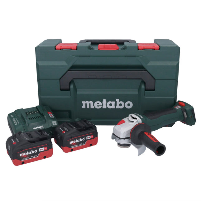 Metabo WPB 18 LT BL 11-125 Quick Akku Winkelschleifer 18 V 125 mm Brushless + 2x Akku 10,0 Ah + Ladegerät + metaBOX - Toolbrothers