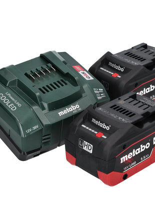 Metabo W 18 L BL 9-125 Akku Winkelschleifer 18 V 125 mm Brushless + 2x Akku 5,5 Ah + Ladegerät + metaBOX - Toolbrothers