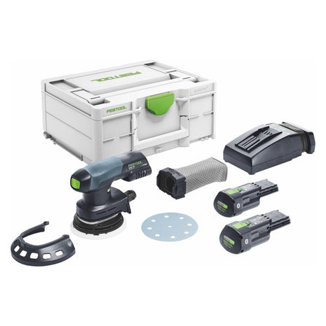 Festool ETSC 125 3,0 I-Plus Akku Exzenterschleifer 18 V 125 mm Brushless ( 577694 ) + 2x Akku 3,0 Ah + Ladegerät + Systainer - Toolbrothers