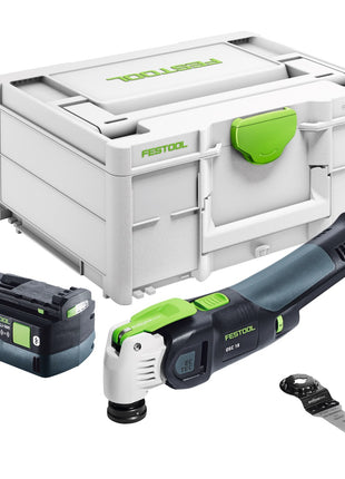 Festool VECTURO OSC 18 E-Basic Akku Oszillierer 18 V Starlock Max Brushless + 1x Akku 5,0 Ah + Systainer - ohne Ladegerät - Toolbrothers