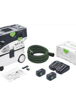 Festool CTLC MIDI I-Basic Akku Absaugmobil 36 V ( 2x 18 V ) Staubkl. L + 2x Akku 5,0 Ah + Ladegerät + Systainer - Toolbrothers