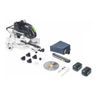 Festool KSC 60 EB-Basic KAPEX Akku Kapp Zugsäge 18 V / 36 V 216 mm Brushless + 2x Akku 5,0 Ah - ohne Ladegerät - Toolbrothers