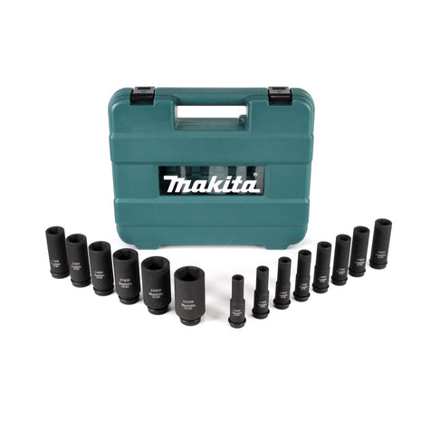 Makita zestaw kluczy nasadowych 10 - 32 mm 1/2" 14 szt. + walizka ( E-16586 ) do kluczy udarowych - następca B-52308