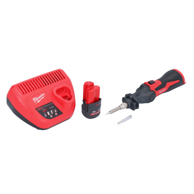 Milwaukee M12 SI-251 Akku Lötkolben 12 V 400 °C + 1x Akku 2,5 Ah + Ladegerät - Toolbrothers