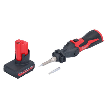 Milwaukee M12 SI-501 Akku Lötkolben 12 V 400 °C + 1x Akku 5,0 Ah - ohne Ladegerät - Toolbrothers
