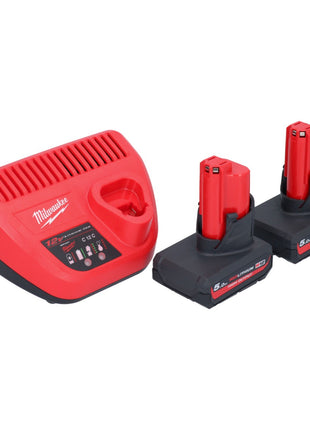 Milwaukee M12 SI-502 Akku Lötkolben 12 V 400 °C + 2x Akku 5,0 Ah + Ladegerät - Toolbrothers