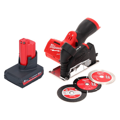 Milwaukee M12 FCOT-501 Multimaterialschneider 12 V 76 mm Brushless + 1x Akku 5,0 Ah - ohne Ladegerät - Toolbrothers