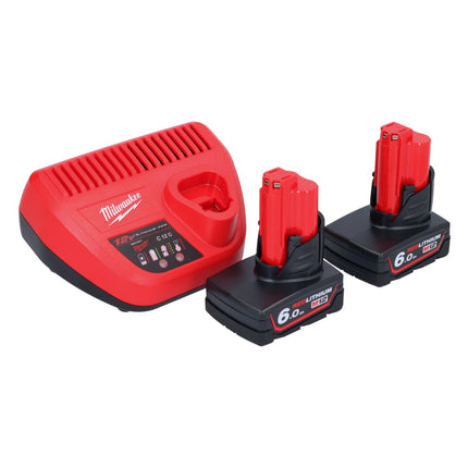 Milwaukee M12 FCOT-602 Multimaterialschneider 12 V 76 mm Brushless + 2x Akku 6,0 Ah + Ladegerät - Toolbrothers