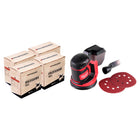 4x Toolbrothers TURTLE Schleifset 125mm + Milwaukee M18 BOS125-0 Akku Exzenterschleifer 18V 125mm Solo - ohne Akku, ohne Ladegerät - Toolbrothers