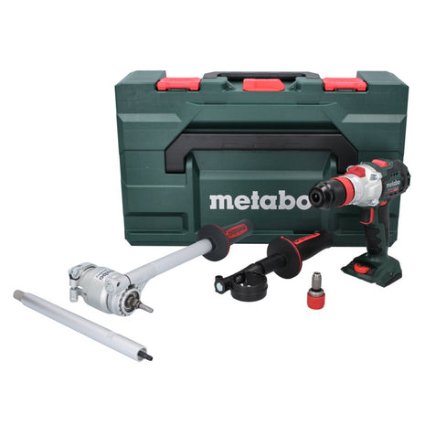 Taladro percutor a batería Metabo SB 18 LTX BL QI 18 V 130 Nm sin escobillas + adaptador dinamométrico PowerX3 + metaBOX - sin batería, sin cargador