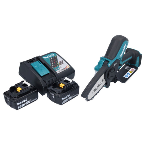 Tagliabordi a batteria Makita DUC 101 RT 18 V 10 cm Brushless + 2x batteria 5,0 Ah + kit caricabatterie