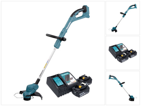 Makita DUR 193 RT Akku Rasentrimmer 18 V 260 mm + 2x Akku 5,0 Ah + Ladegerät - Toolbrothers