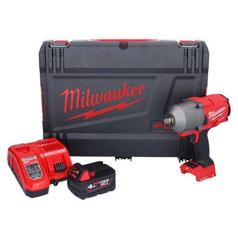 Clé à chocs sans fil Milwaukee M18 ONEFHIWF12-401X 18 V 1356 Nm 1/2" brushless + 1x batterie 4,0 Ah + chargeur + boîtier HD