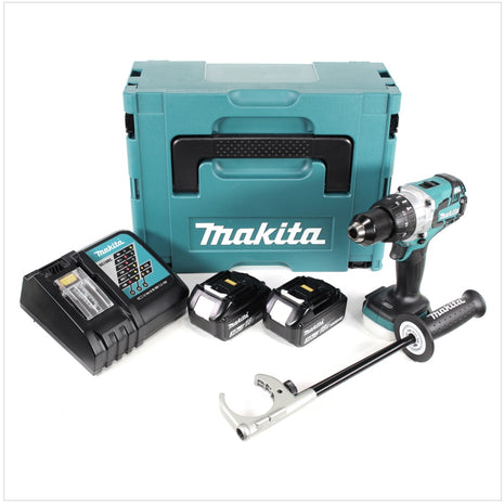 Makita DHP 481 RFJ 18 V Akku Schlagbohrschrauber Brushless 115 Nm im Makpac mit 2x 3 Ah Li-Ion Akku und Schnellladegerät - Toolbrothers