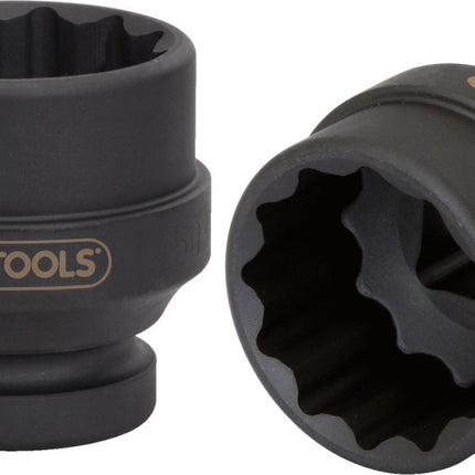 KS TOOLS 1" 12-kant-Kraft-Stecknuss, kurz, 65mm ( 450.0407 ) - Toolbrothers