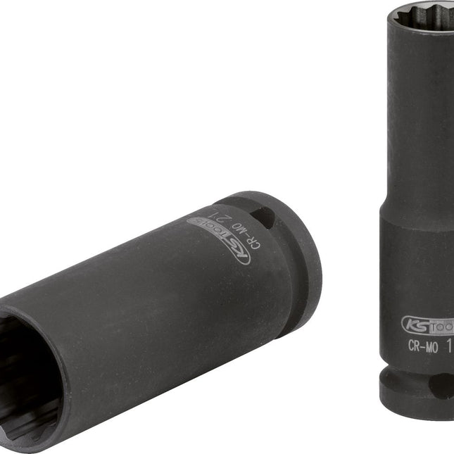 KS TOOLS 1/2" 12-kant-Kraft-Stecknuss, lang, 27 mm ( 515.0973 )