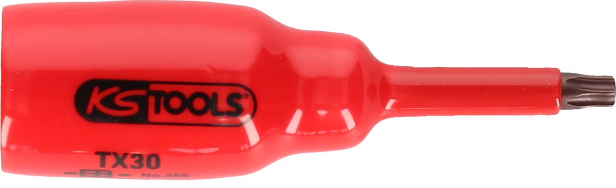 KS TOOLS 1/2" Bit-Stecknuss mit Schutzisolierung für Torx-Schrauben, T30, kurz ( 117.2437 )