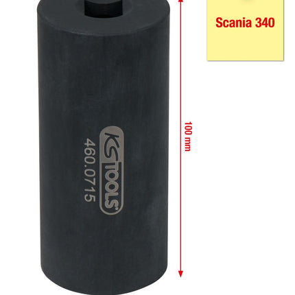 KS TOOLS 1/2" Einspritzdüsen-Stecknuss für Scania, 38mm ( 460.0715 ) - Toolbrothers