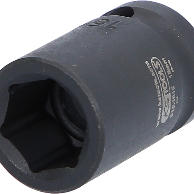KS TOOLS 1/2" Sechskant-Kraft-Stecknuss, kurz, 15mm ( 515.1015 ) - Toolbrothers