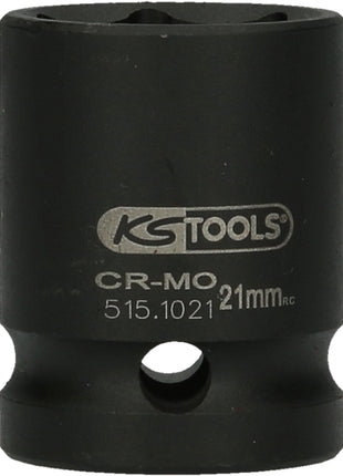 KS TOOLS 1/2" Sechskant-Kraft-Stecknuss, kurz, 21mm ( 515.1021 ) - Toolbrothers