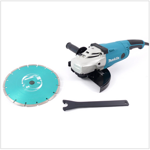 Makita GA 9020 S 2000 W 230 mm Winkelschleifer Softstart mit 1 x DIAMAK Diamantscheibe P-44155
