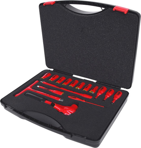 KS TOOLS Coffret de douilles isolées et cliquet, 1/2', 16 pcs ( 117.1860 )