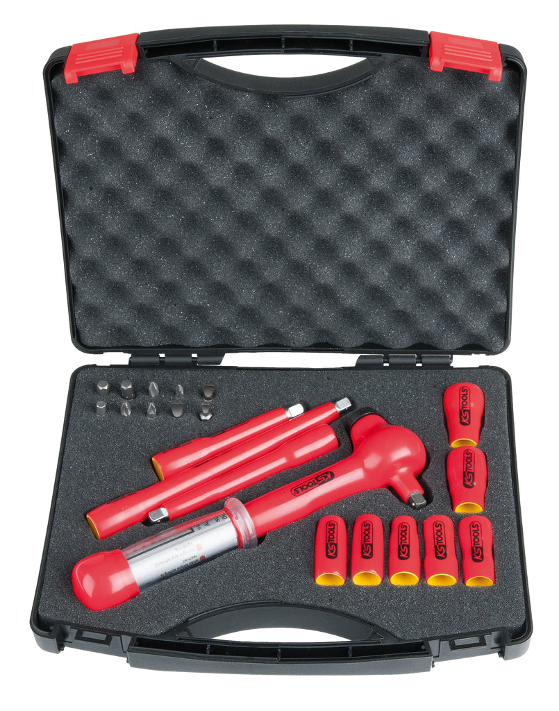 KS TOOLS 1/4" Steckschlüssel-Satz mit isolierten Werkzeugen, 21-tlg ( 117.1876 )