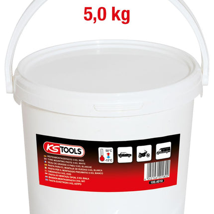 KS TOOLS Reifenmontagepaste 5 kg, weiß ( 100.4010 ) - Toolbrothers