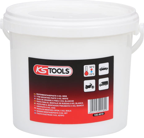 KS TOOLS Reifenmontagepaste 5 kg, weiß ( 100.4010 ) - Toolbrothers