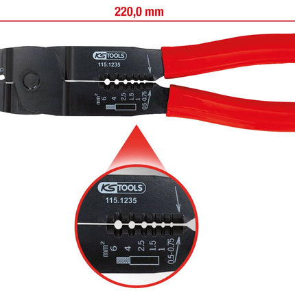 KS TOOLS Crimp-Zange einfach ( 115.1235 ) - Toolbrothers