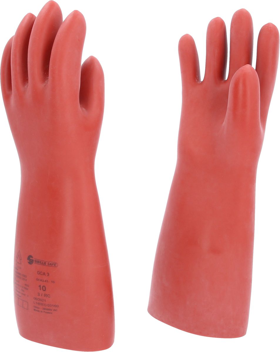 KS TOOLS Elektriker-Schutzhandschuh mit mechanischen und thermischen Schutz, Größe 10, Klasse 3, rot ( 117.0013 )