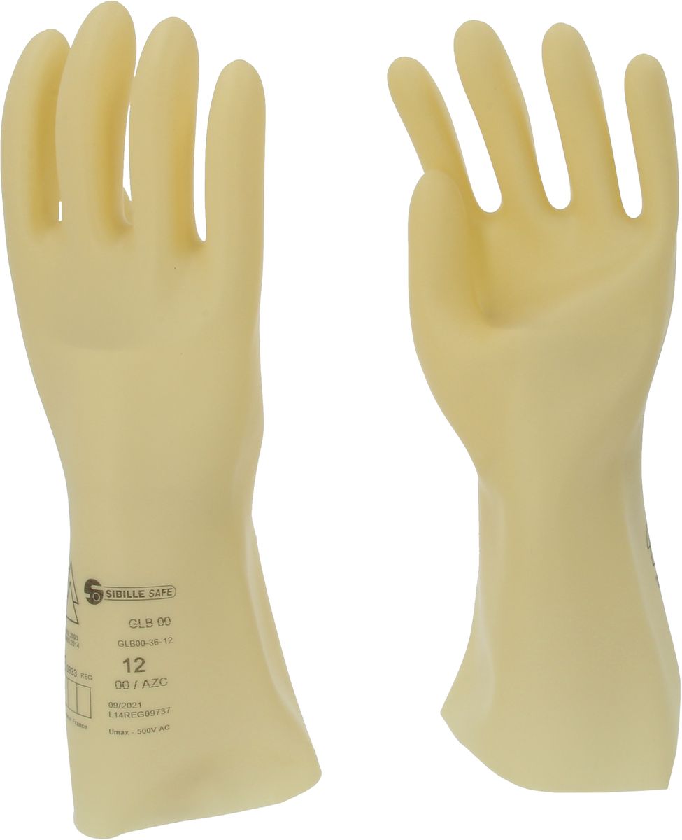 KS TOOLS Elektriker-Schutzhandschuh mit Schutzisolierung, Größe 12, Klasse 00, weiß ( 117.0050 )