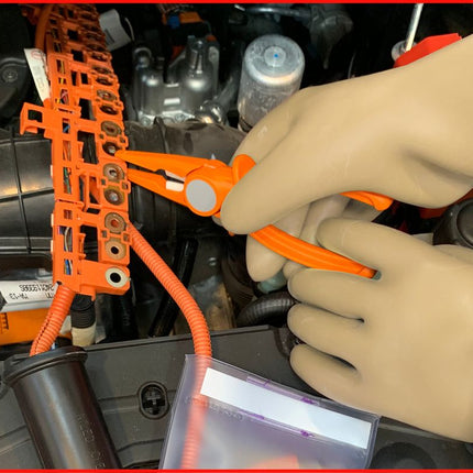 KS TOOLS Elektriker-Schutzhandschuh mit Schutzisolierung, Größe 12, Klasse 0, weiß ( 117.0053 )