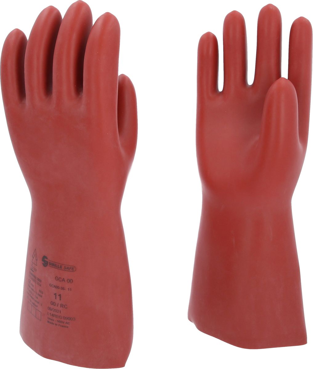 KS TOOLS Elektriker-Schutzhandschuh mit mechanischen und thermischen Schutz, Größe 11, Klasse 00, rot ( 117.0085 )