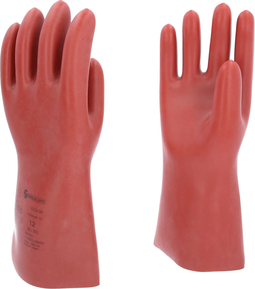KS TOOLS Elektriker-Schutzhandschuh mit mechanischen und thermischen Schutz, Größe 12, Klasse 00, rot ( 117.0086 )
