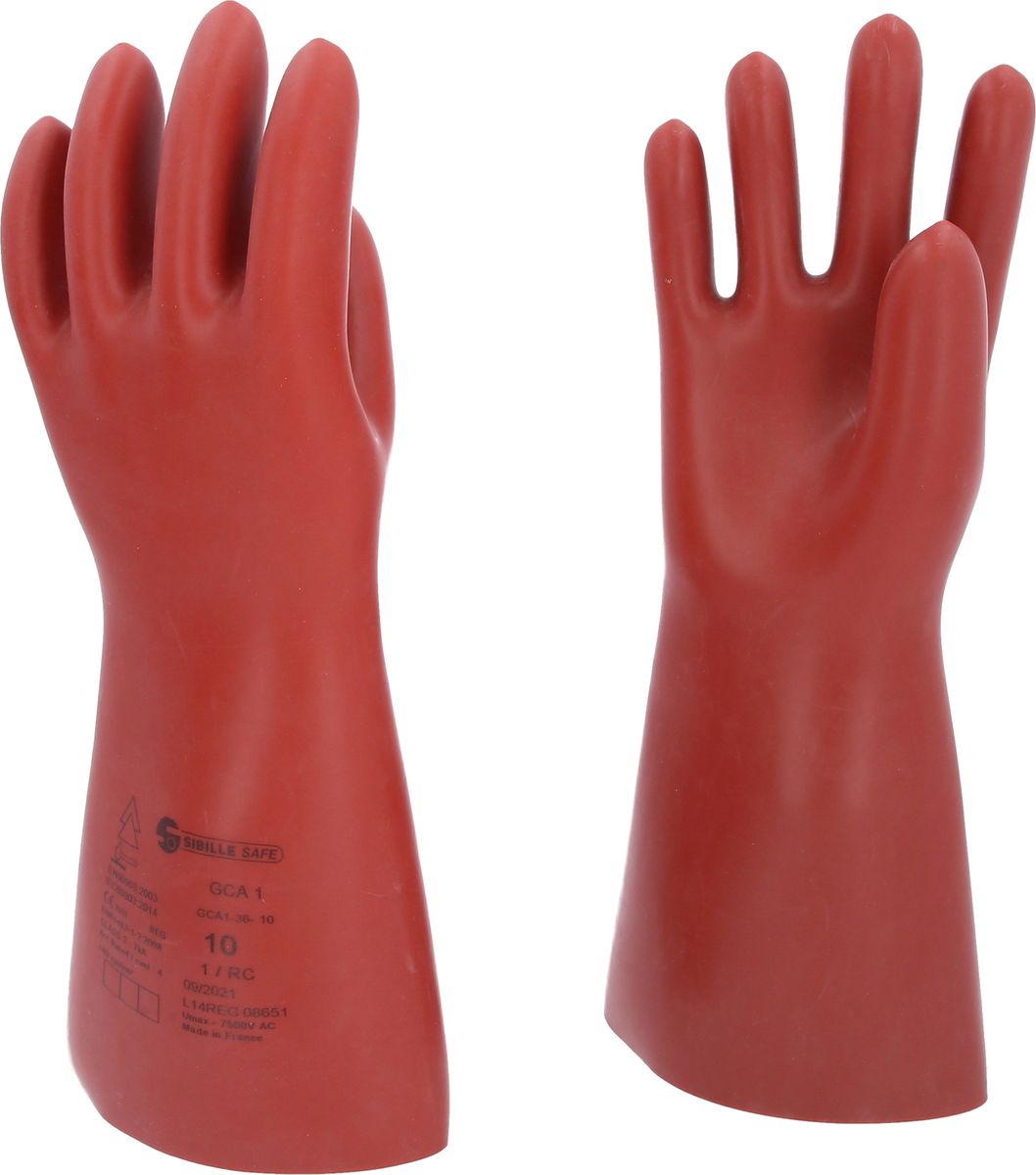 KS TOOLS Elektriker-Schutzhandschuh mit mechanischen und thermischen Schutz, Größe 10, Klasse 1, rot ( 117.0090 )