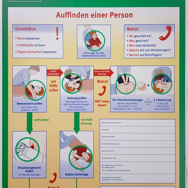 KS TOOLS Schild Erste Hilfe Aushang ( 117.2479 ) - Toolbrothers