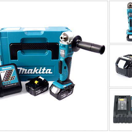 Makita DDA 350 RMJ 18 V Akku Winkelbohrschrauber mit 2x 4,0 Ah Akku, Schnellladegerät im MAKPAC - Toolbrothers