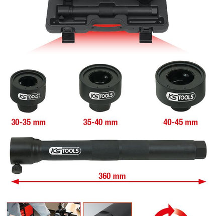 KS TOOLS Axialgelenk-Spezialschlüssel-Satz, 4-tlg ( 150.1125 )