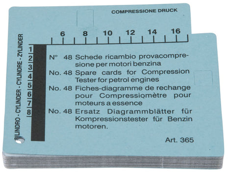 KS TOOLS Kompressions-Druckprüfgerät-Diagrammkarten-Satz für Benzinmotoren (VPE=48) ( 150.1654 ) - Toolbrothers