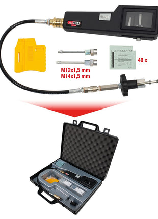 KS TOOLS Kompressions-Druckprüfgerät für Dieselmotoren mit Diagrammschreiber, 53-tlg ( 150.1656 ) - Toolbrothers