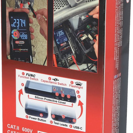 KS TOOLS Automatik Digital-Multimeter inkl. Prüfspitzen  ( 150.1765 ) - Toolbrothers