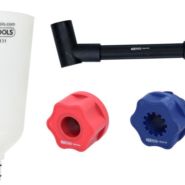KS TOOLS Öl-Einfülltrichter-Satz mit drehbarem Winkelarm für VAG, 4-tlg ( 150.9155 ) - Toolbrothers