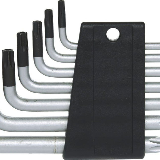 KS TOOLS Torx-Winkelstiftschlüssel-Satz mit Bohrung, kurz, 7-tlgTB10-TB40 ( 151.4150 )