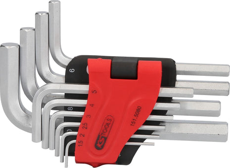 KS TOOLS Juego de llaves Allen, en soporte plegable, 10 piezas 1,5-10 mm ( 151.5080 )