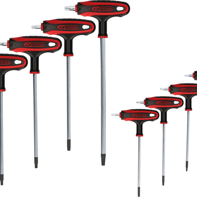 KS TOOLS T-Griff-Torx-Winkelstiftschlüssel-Satz, 8-tlgBohrung ( 151.8165 ) - Toolbrothers