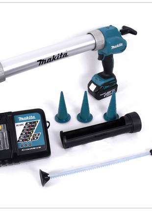 Makita DCG 180 RF1B 18 V Li-Ion Akku Kartuschenpistole mit Beutelhalter + 1x 3,0 Ah Akku und Ladegerät - Toolbrothers